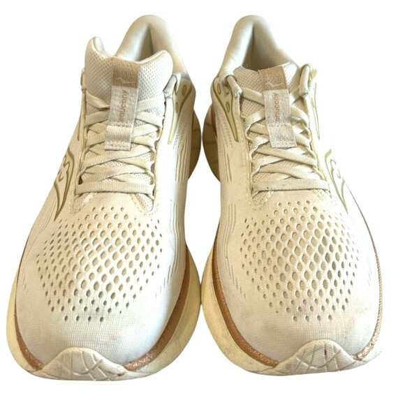 Saucony Ride 18 Beige Mesh Running Shoes Sneakers  S11000-104 Womens Size 9.5 - Picture 6 of 15